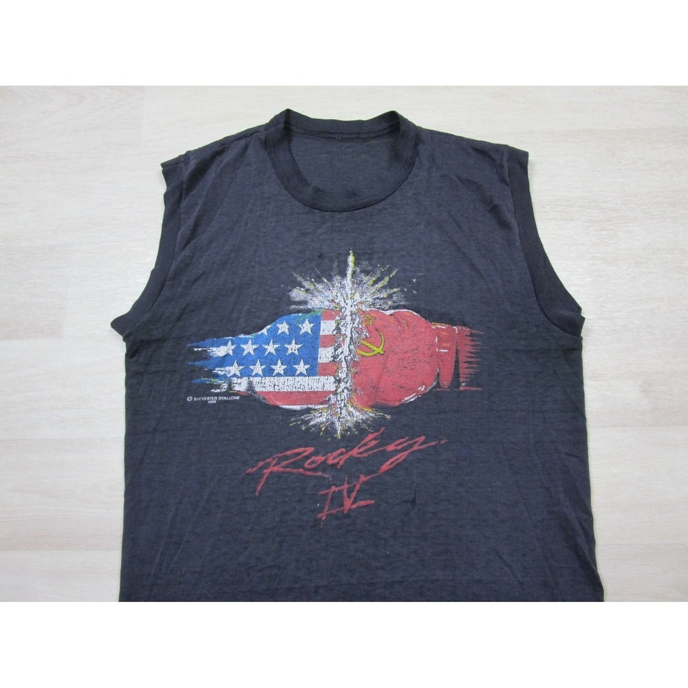 Vintage Rocky Movie T Shirt (S) 1980's Boxing United States Vs. Russia Part 4